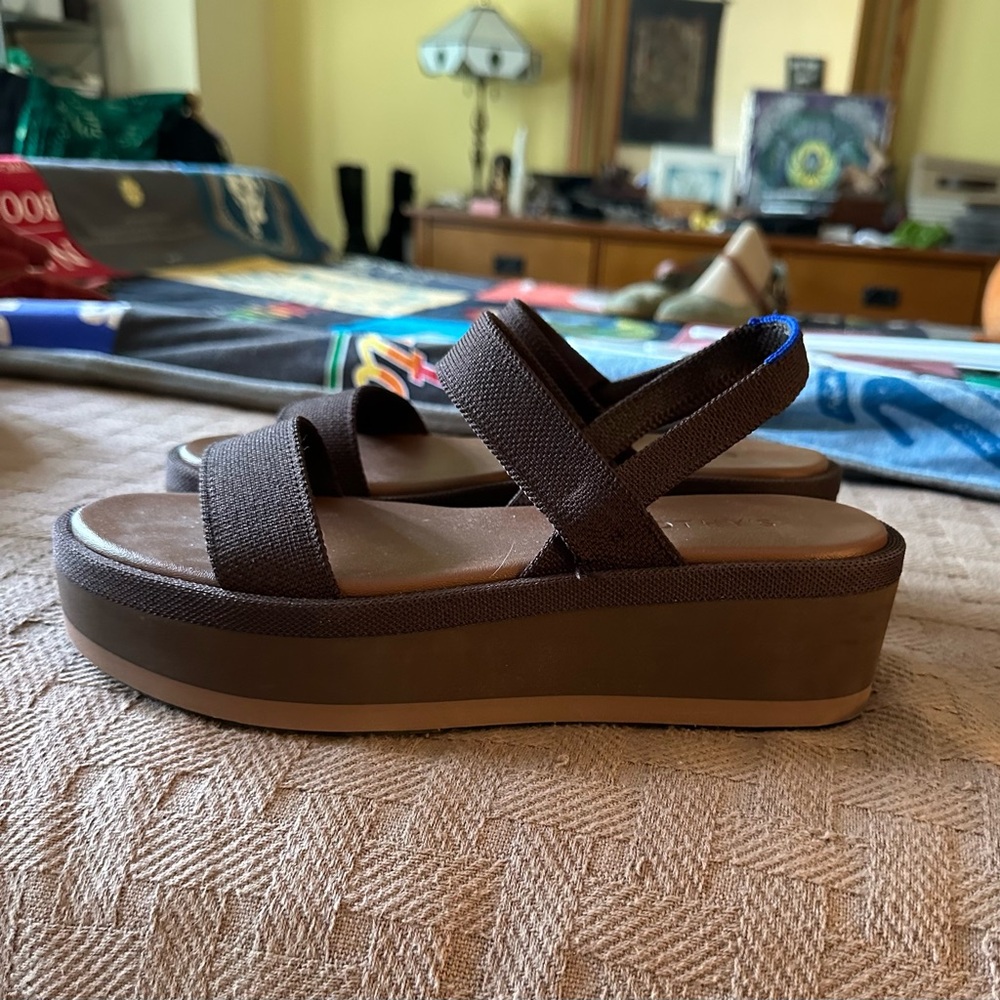 Rothy's Brown Platform Sandals